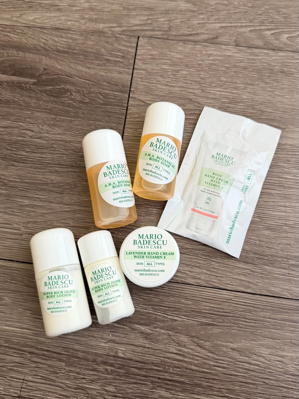 Mario Badescu Body Soap, Body Lotion, Hand Cream Samples